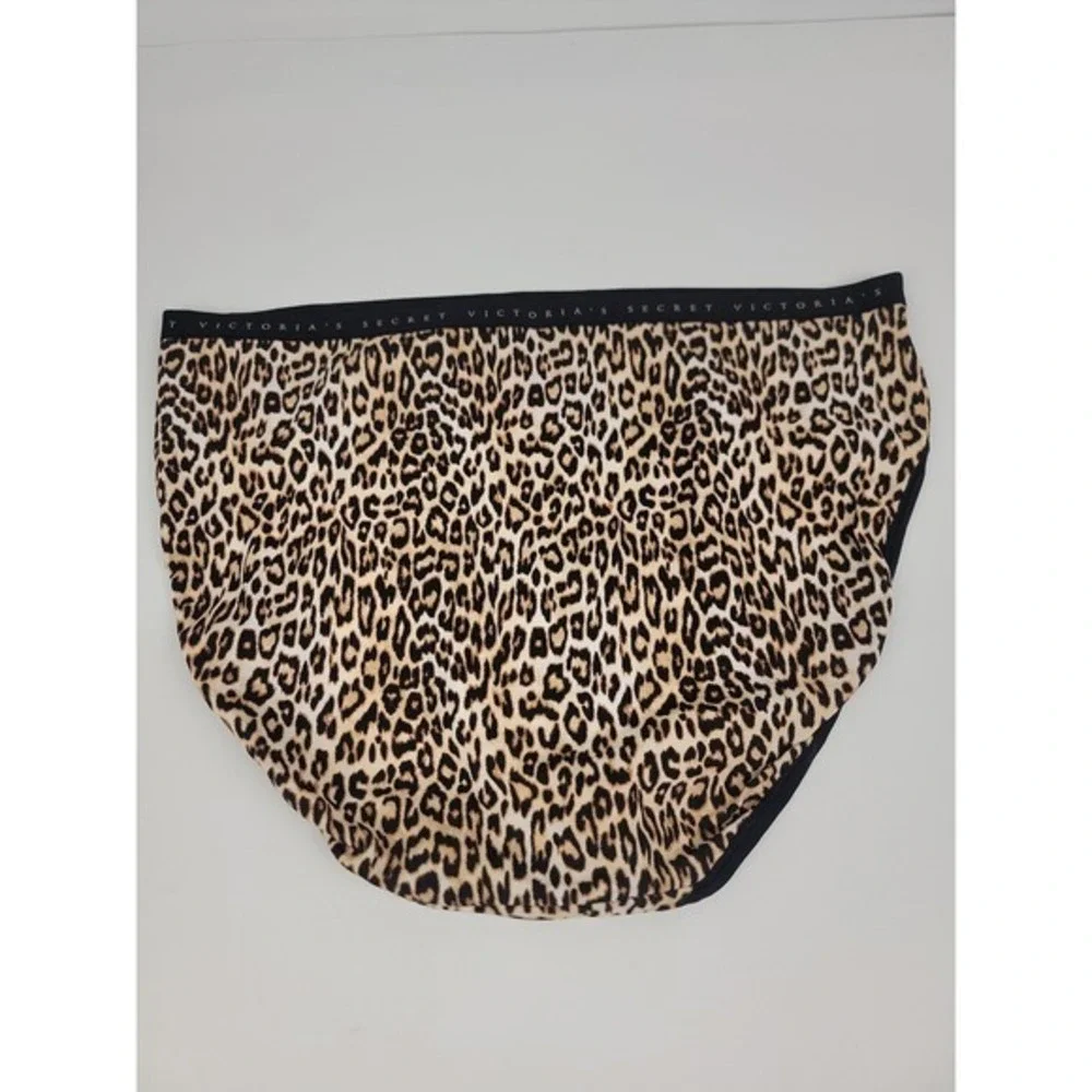 Victorias Secret PINK Panty Bundle Large Lace Leopard Blue 3 Pack NEW